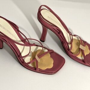 BCBG Max Azria Burgundy Strappy Heels